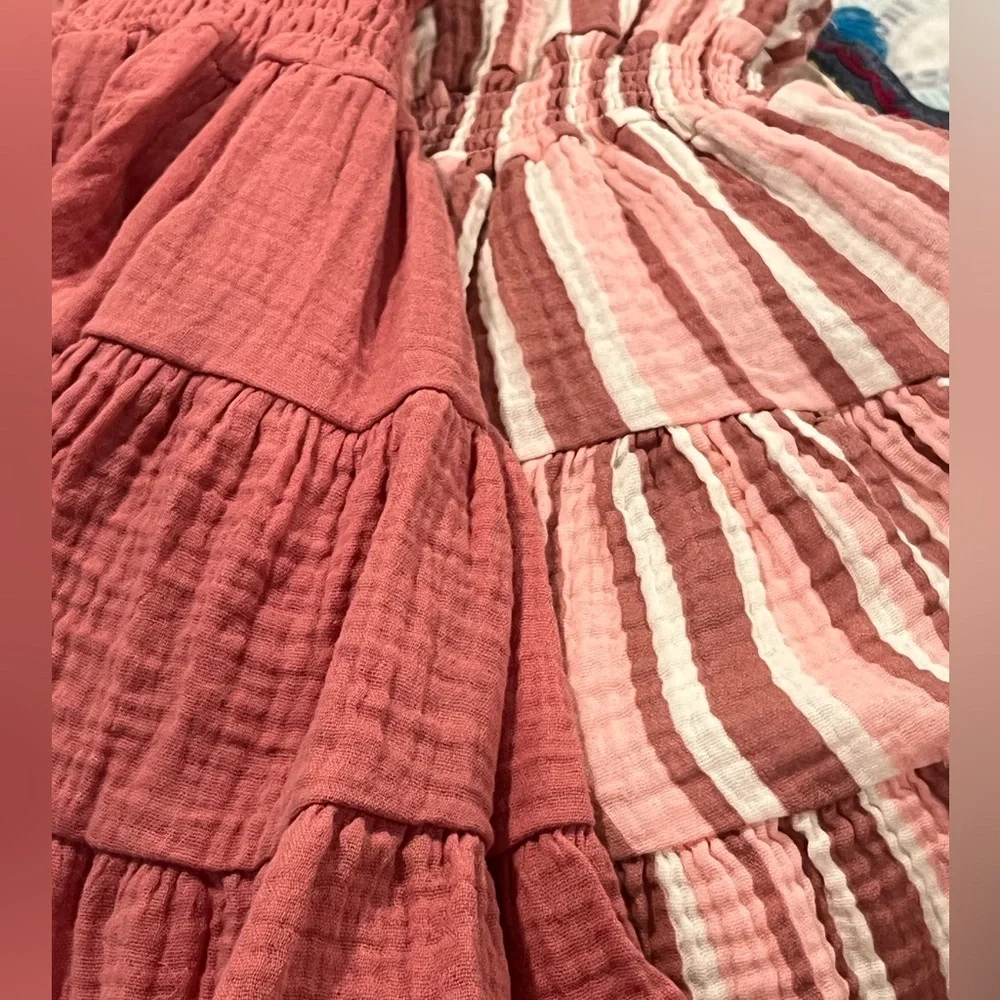 Bearpaw Girl’s Pink Striped and Solid Sleeveless Summer Dress Bundle, Size 2T